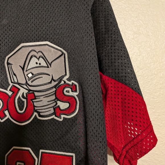 Rawlings Lugnuts Black and Red Baseball Jersey Size Xxl Pre-owned - Picture 7 of 12